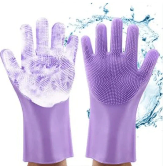 Silicone Cleaning Gloves – Scrub & Protect, Reusable Pair
