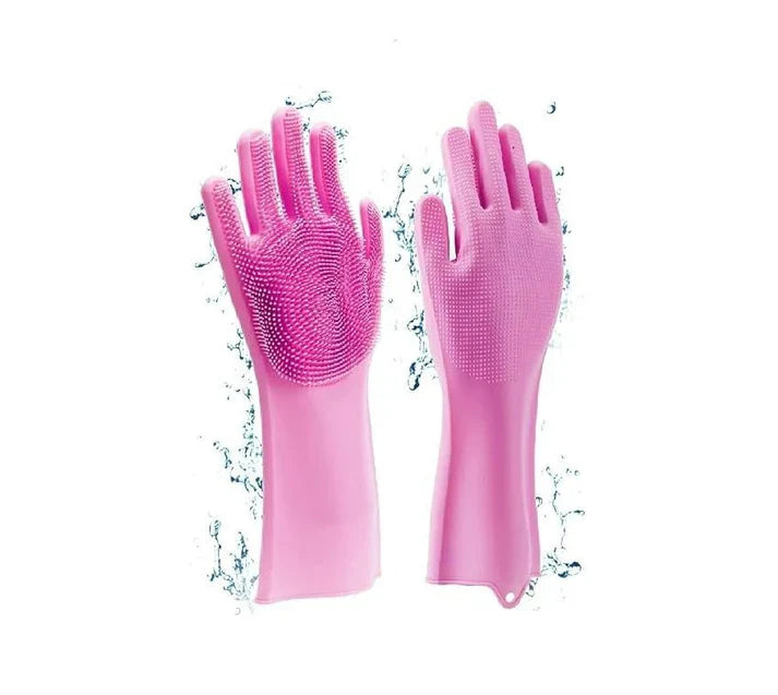 Silicone Cleaning Gloves – Scrub & Protect, Reusable Pair